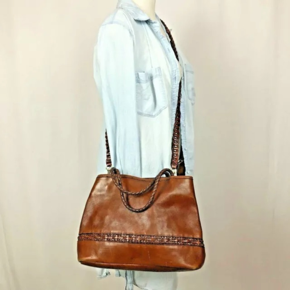 Vintage Leather Cognac Brown Bag